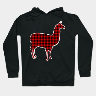 Buffalo Plaid Llama Christmas Pattern Hoodie